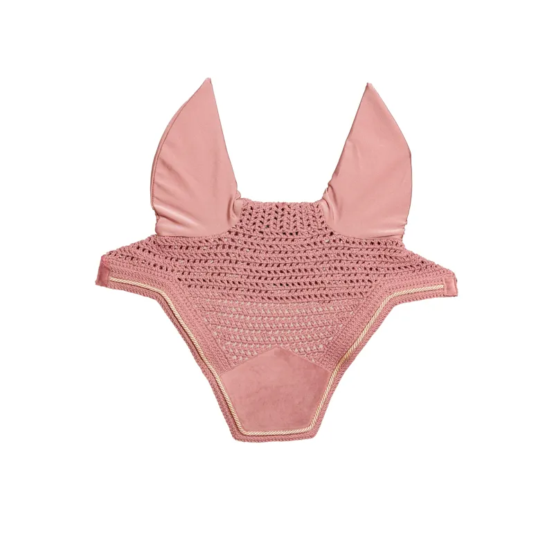 Kentucky Velvet Wellington Fly Veil in Old Rose