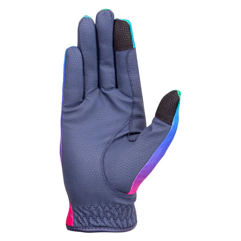 Hy Equestrian Riding Gloves in Navy/Vibrant Ombre - WEB EXCLUSIVE-1