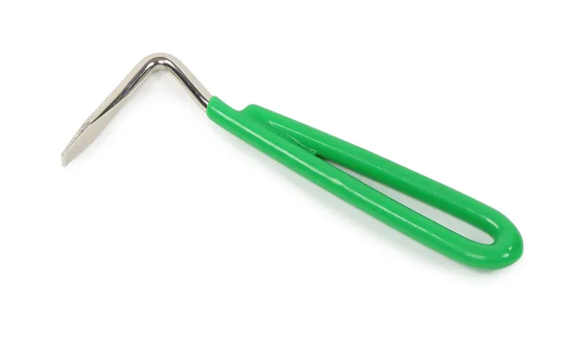 Shires EZI-GROOM Pear Shaped Hoof Pick in Lime Green