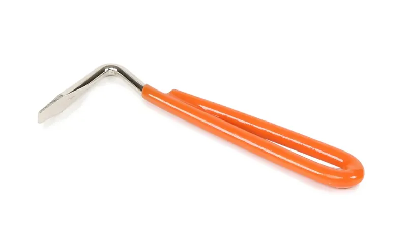 Shires EZI-GROOM Pear Shaped Hoof Pick in Orange