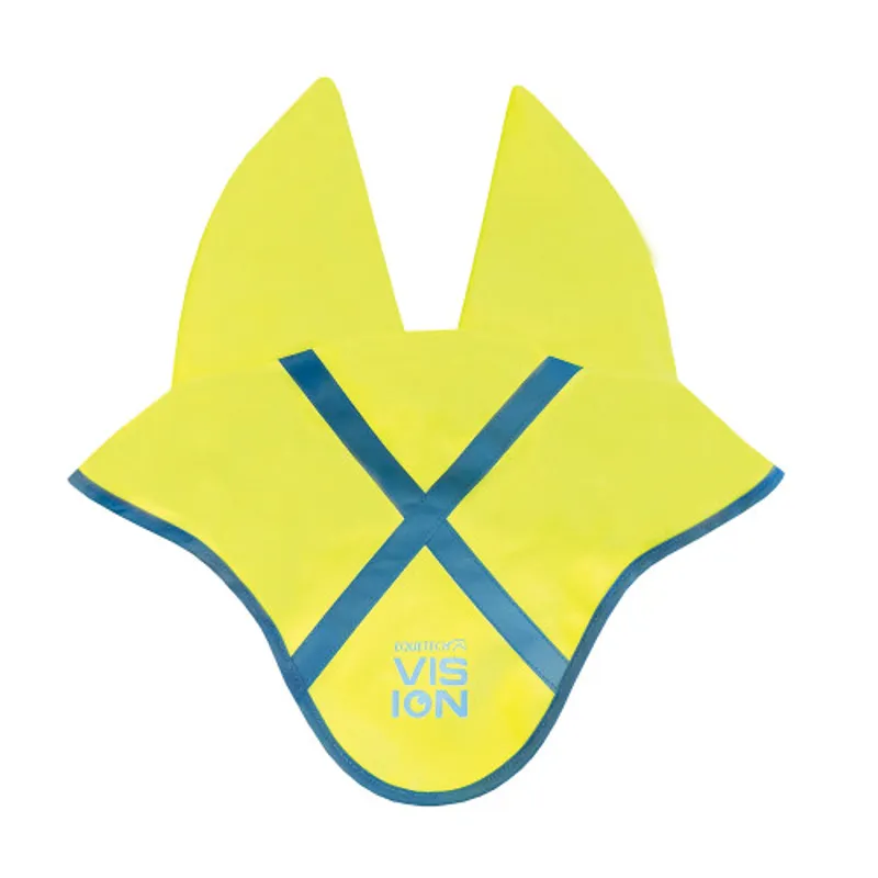 Equetech Hi-Vis Vision Acoustic Ear Bonnet in Yellow
