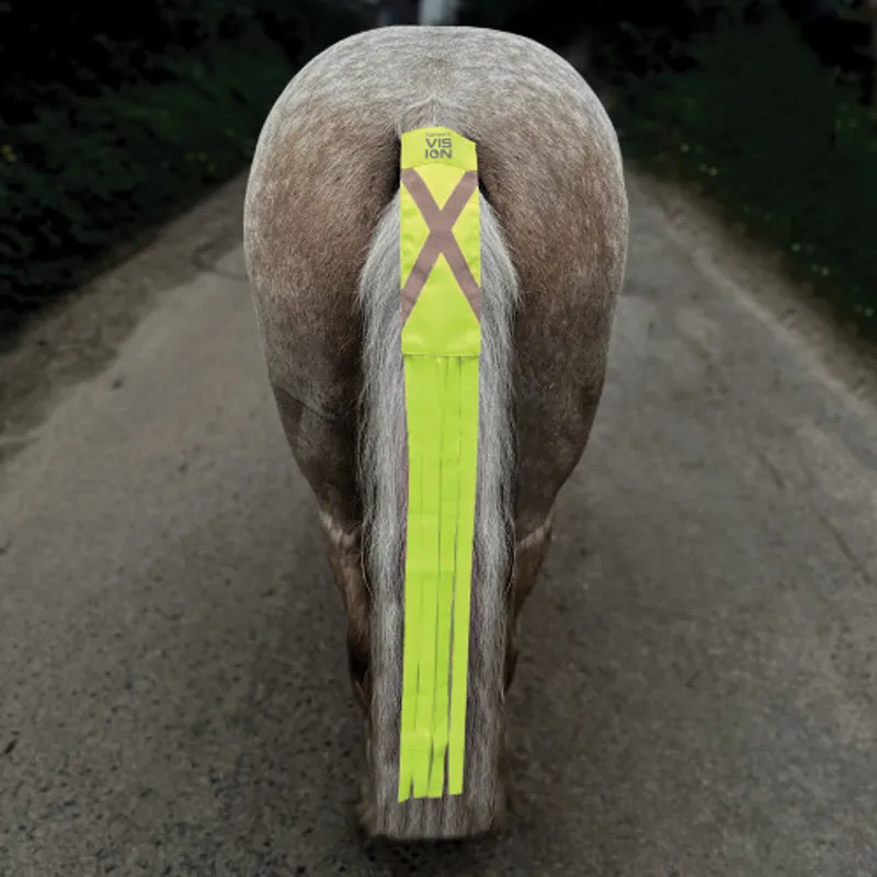 Equetech Hi-Vis Vision Tail Tassels in Yellow-1