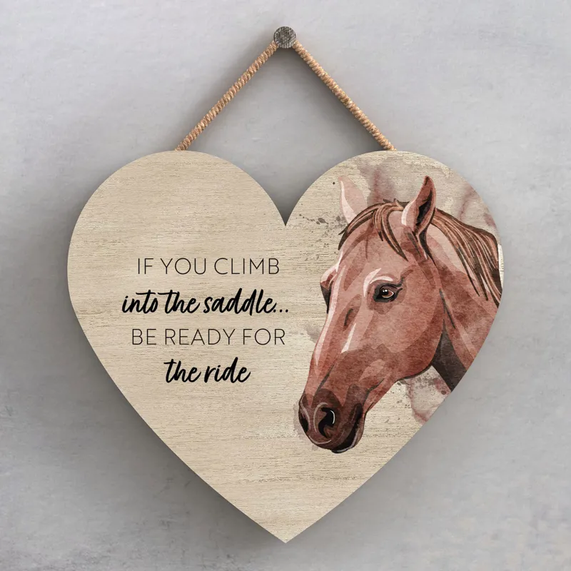 Vivid Squid 'Be Ready for the Ride' Small Heart Plaque