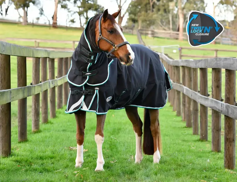 Weatherbeeta ComFiTec Ultra Combi 100g Turnout Rug in Charcoal