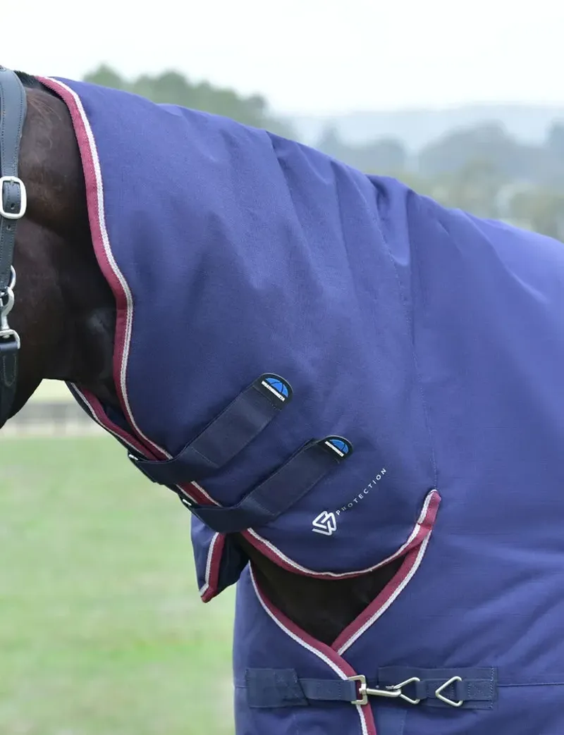 Weatherbeeta Comfitec Essential Combo 360g Turnout Rug in Navy and Burgundy-7