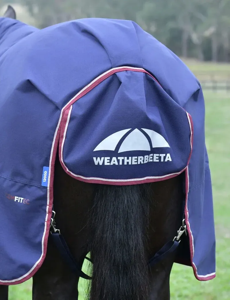 Weatherbeeta Comfitec Essential Combo 360g Turnout Rug in Navy and Burgundy-8