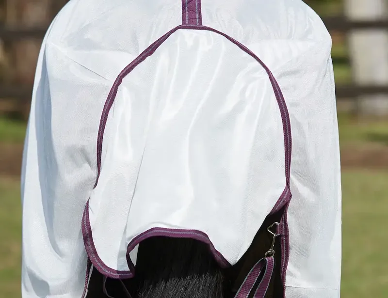 Weatherbeeta Comfitec Essential Mesh II in White and Maroon-2