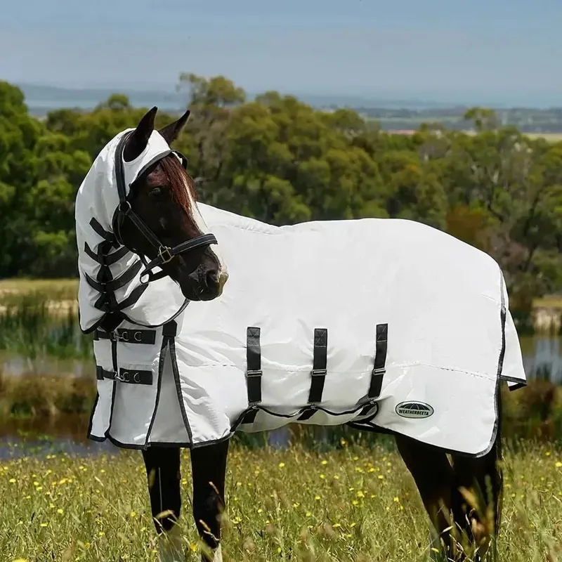 Weatherbeeta ComFiTec Sweet Itch Shield Fly Sheet Combo - White