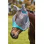 Weatherbeeta ComFiTec Deluxe Mesh Mask With Ears - Grey and Turquoise