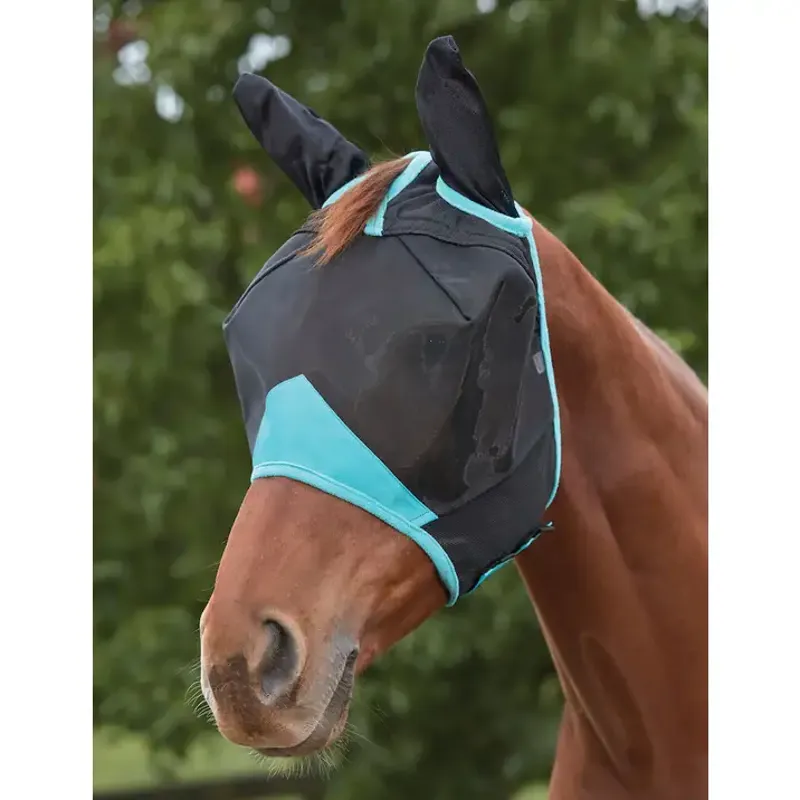 Weatherbeeta ComfiTec Deluxe Fine Mesh Mask with Ears in Black