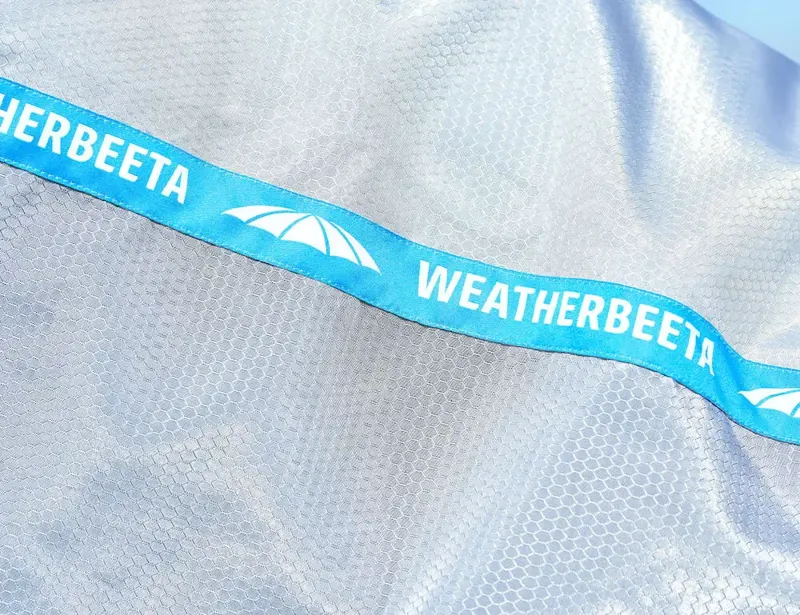 Weatherbeeta Comfitec Hexi Shield Combo Fly Rug in Silver and Teal Blue-7
