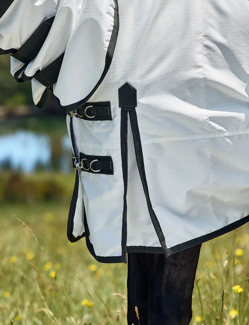 Weatherbeeta ComFiTec Sweet Itch Shield Fly Sheet Combo in White-3