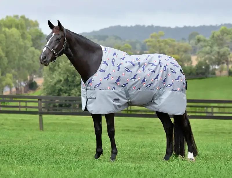 Weatherbeeta ComfiTec Tyro Lite Plus Turnout Rug in Seal Print