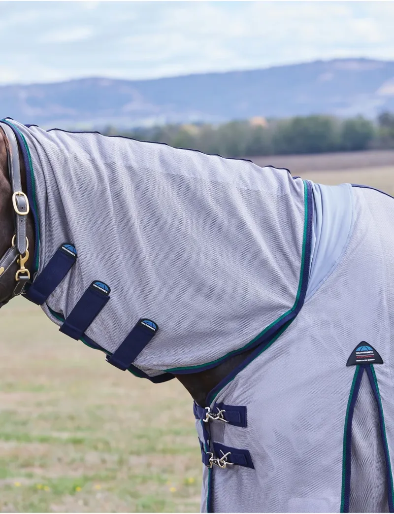 Weatherbeeta ComFiTec Zephyr Fly Sheet Combo in Grey and Navy-3