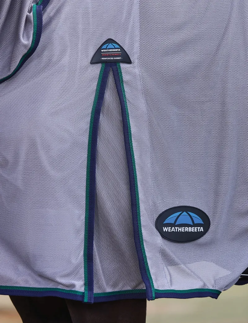 Weatherbeeta ComFiTec Zephyr Fly Sheet Combo in Grey and Navy-4