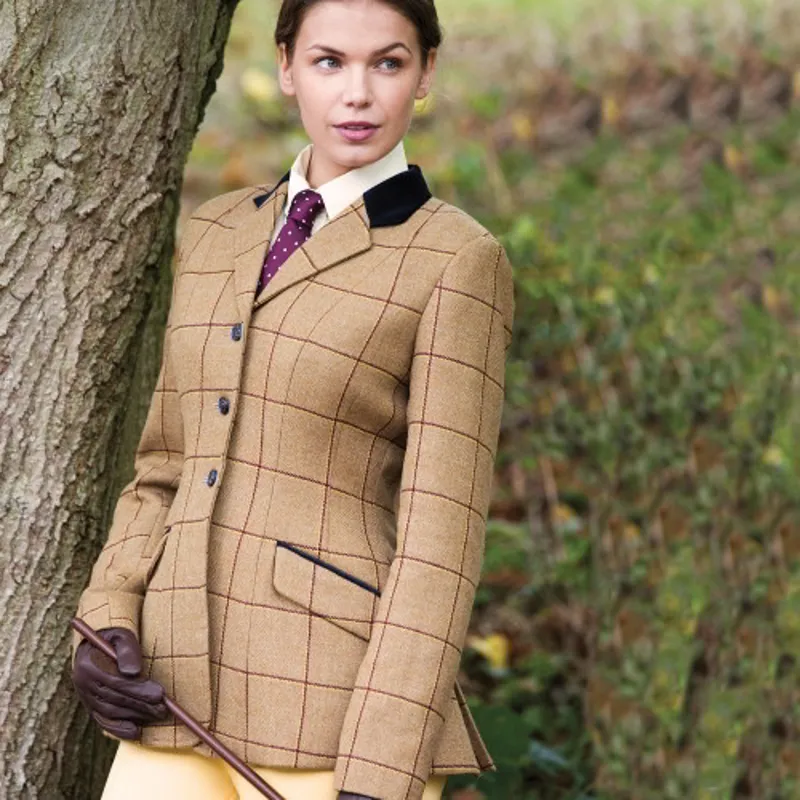 Equetech Wheatley Deluxe Tweed Riding Jacket in Brown-4