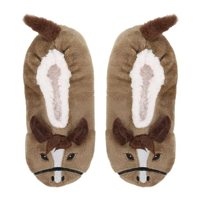 Wild Feet Horse Slippers Ladies in Brown