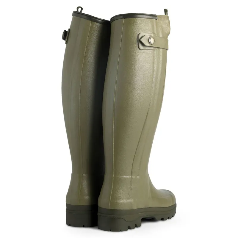 Le Chameau Chasseur Neoprene Lined Wellington Boots Ladies in Green-4