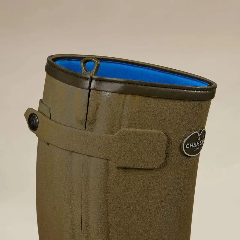 Le Chameau Chasseur Neoprene Lined Wellington Boots Ladies in Green-3