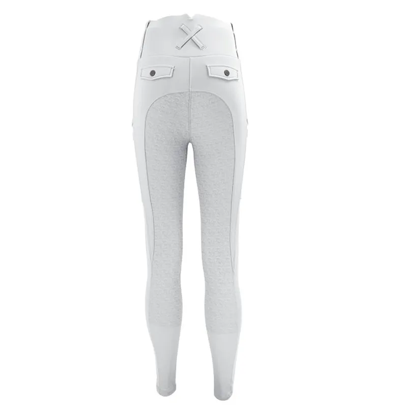 Woof Wear Competition Riding Tights Ladies in White-3