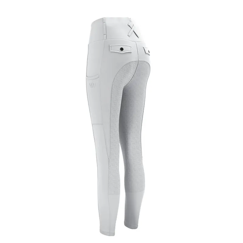 Woof Wear Competition Riding Tights Ladies in White-4