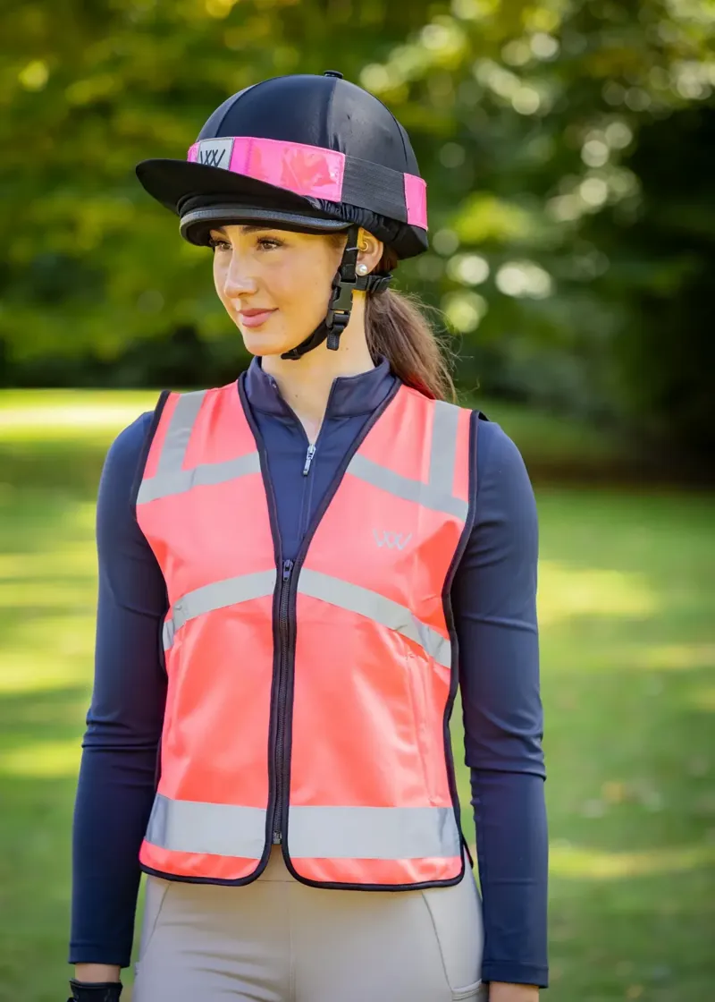 Woof Wear Hi Vis Riding Vest in Pink Not Certified-2