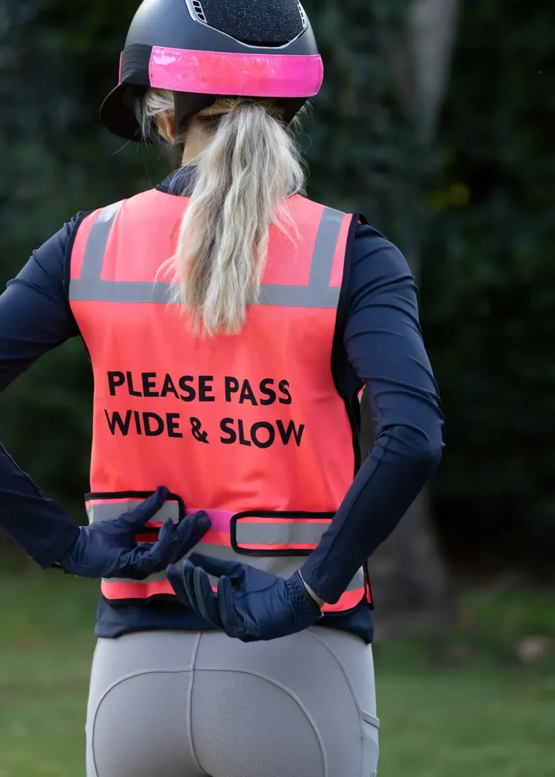 Woof Wear Hi Vis Riding Vest in Pink Not Certified-3