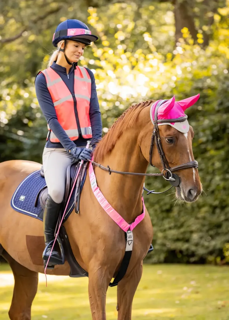 Woof Wear Hi Vis Riding Vest in Pink Not Certified-4