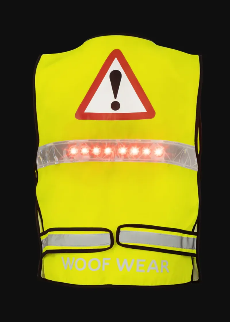 Woof Wear LED Hi Vis Riding Vest Juniors in Yellow-1