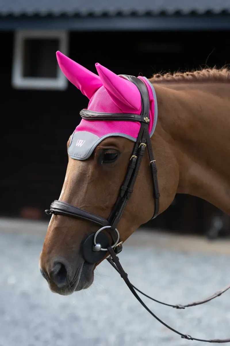 Woof Wear Noise Cancelling Fly Veil in Hi Viz Pink-2