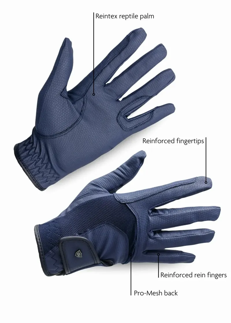 Woof Wear Reintex Mesh Riding Glove in Navy-1