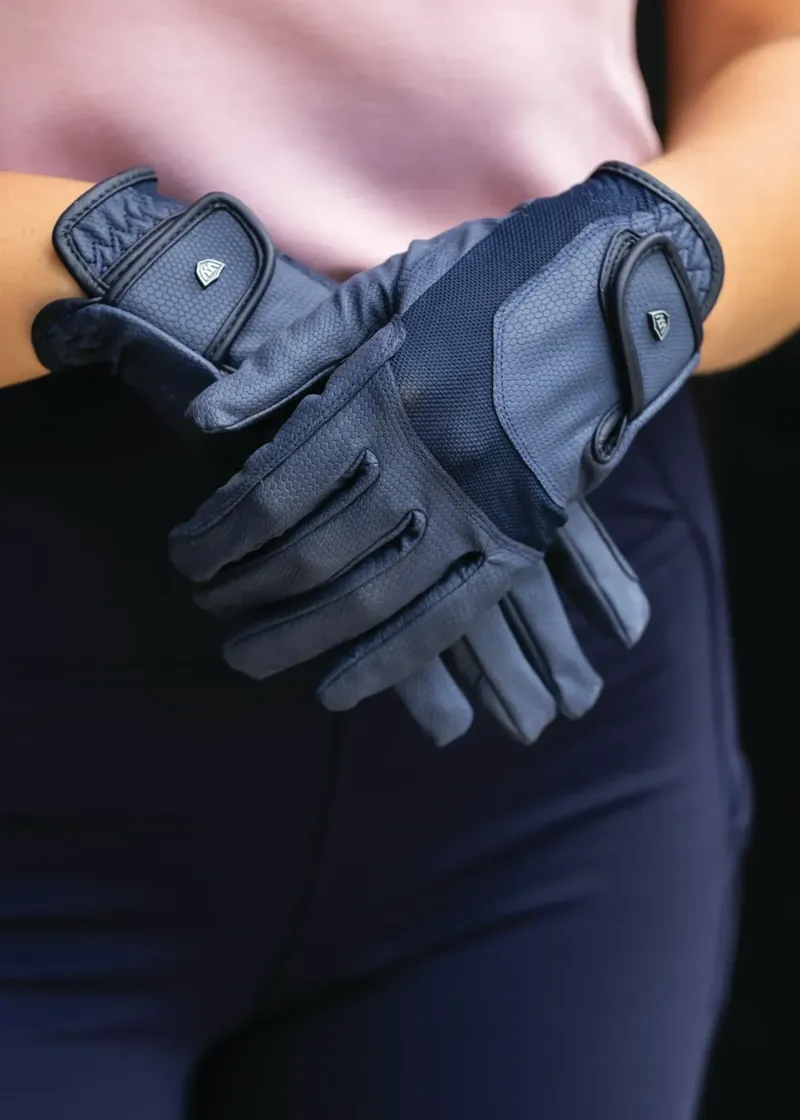 Woof Wear Reintex Mesh Riding Glove in Navy-2