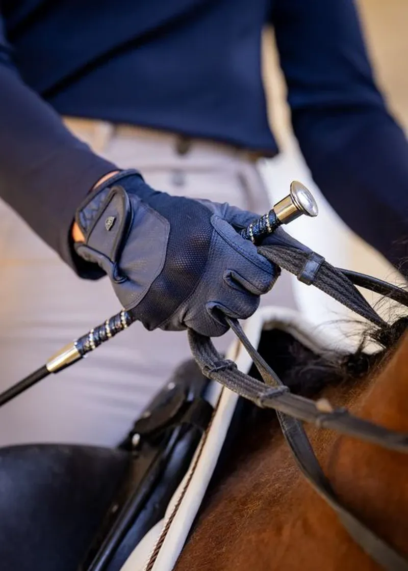 Woof Wear Reintex Mesh Riding Glove in Navy-3