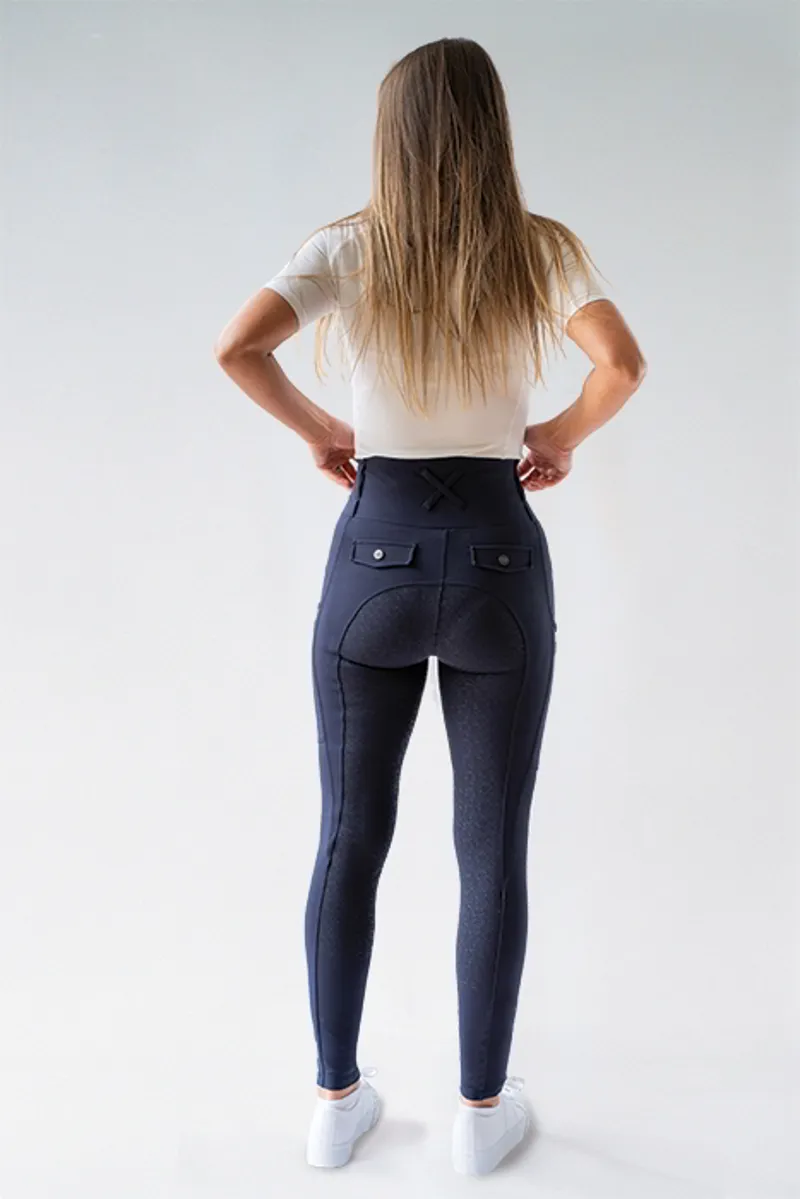 Woof Wear Vision Riding Tights Ladies in Navy-5