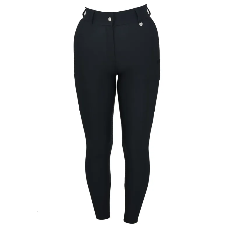 Woof Wear Hybrid Full Seat Riding Tights Ladies in Black-2