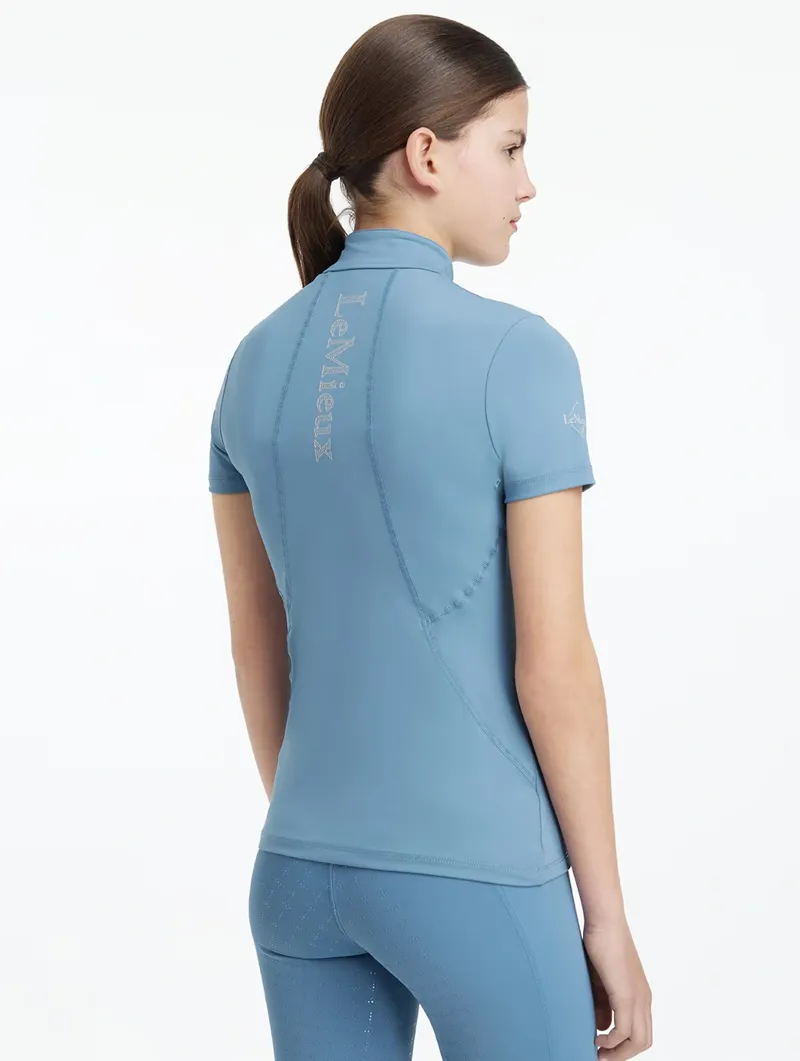 LeMieux Young Rider Classique Short Sleeve Base in Ice Blue-1