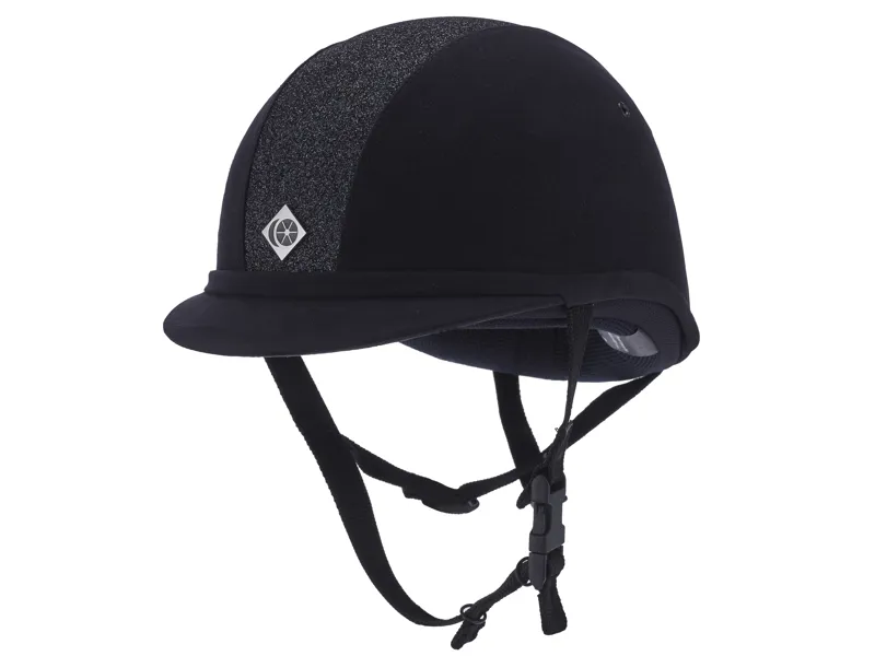 Charles Owen YR8 Riding Hat Sparkly in Navy-2