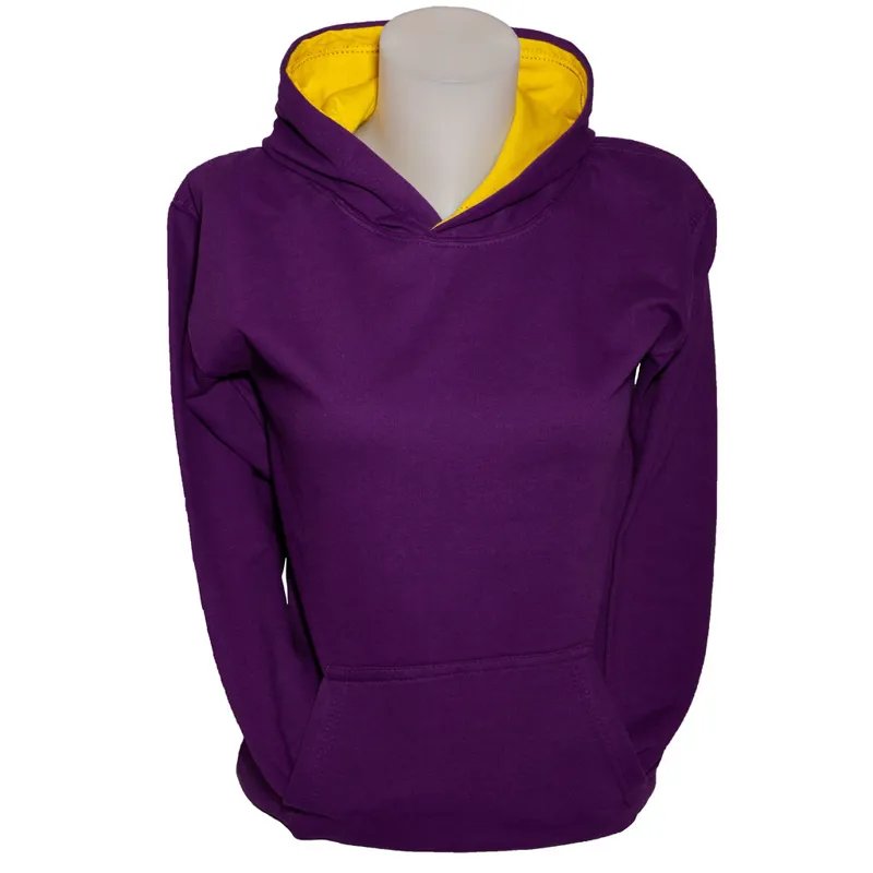 RB Equestrian Hoodie Childrens Highland Pony in Purple and Yellow-1