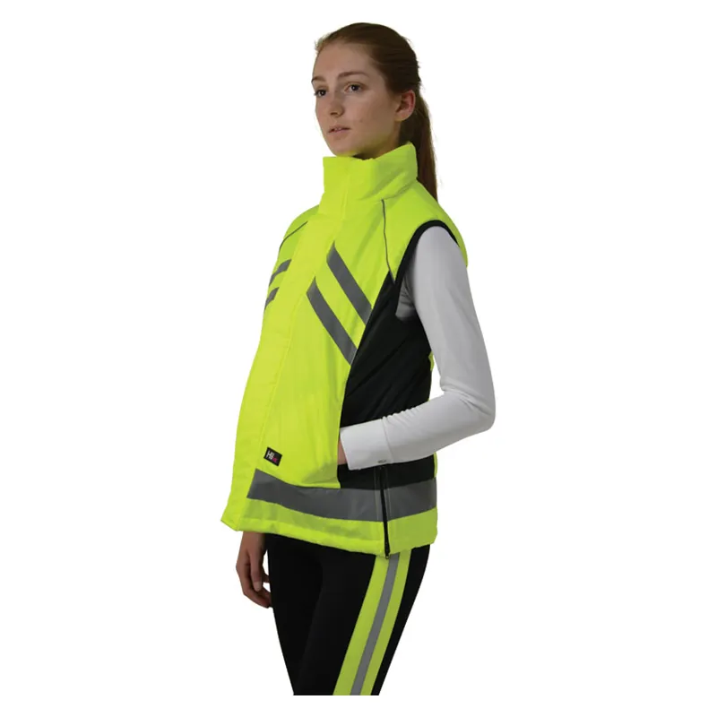 Hy Equestrian Reflective Padded Gilet in Yellow-1