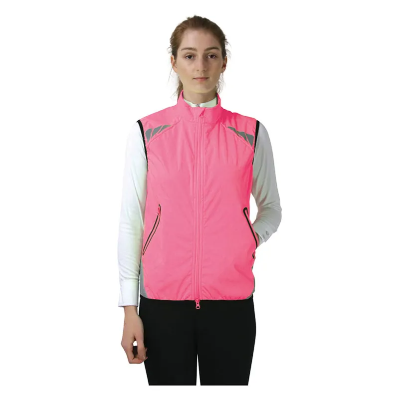 Hy Equestrian Reflector Gilet Kids in Pink