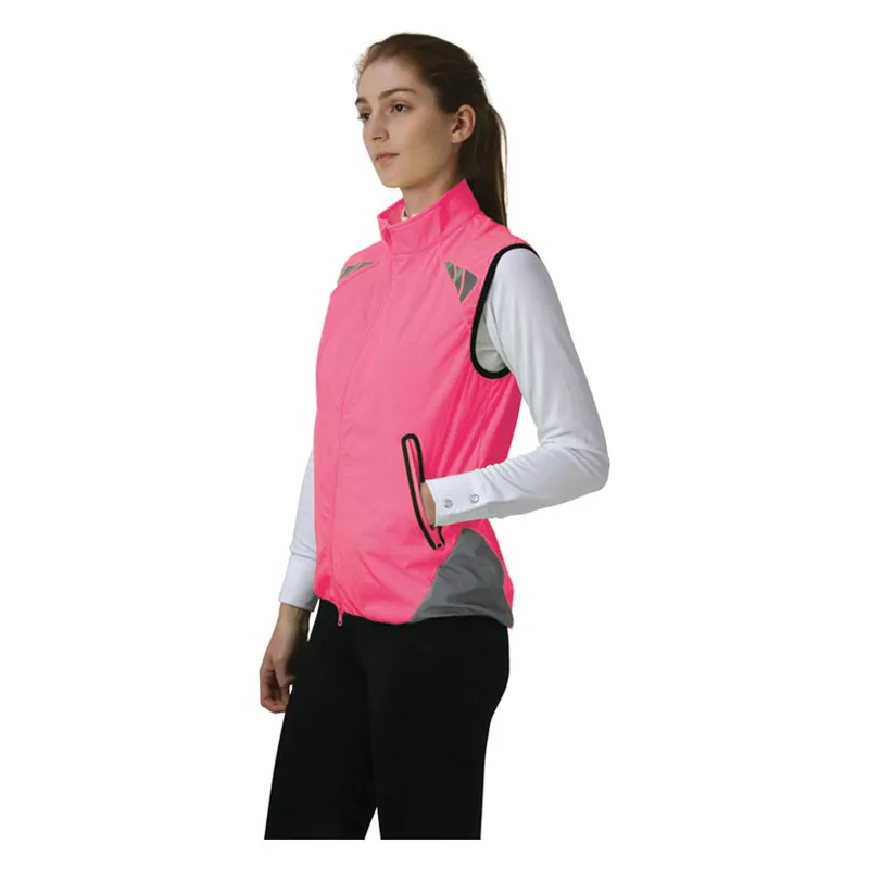 Hy Equestrian Reflector Gilet Kids in Pink-1