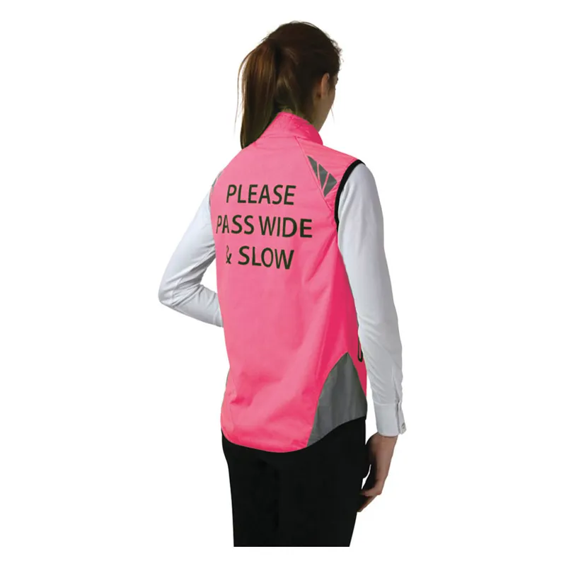 Hy Equestrian Reflector Gilet Kids in Pink-2
