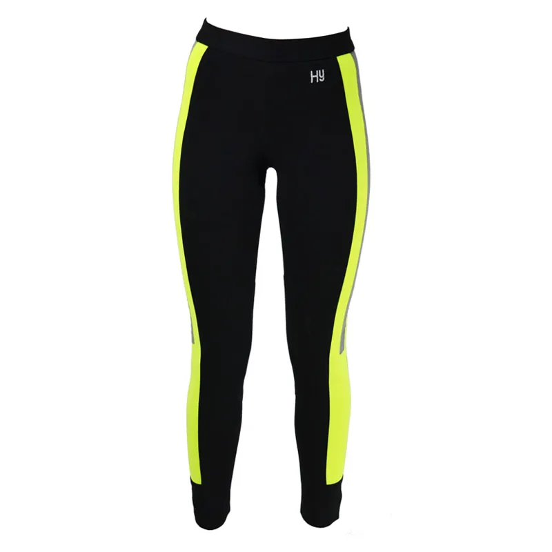 Hy Equestrian Reflective Ladies Jodhpurs in Yellow - WEB EXCLUSIVE-1
