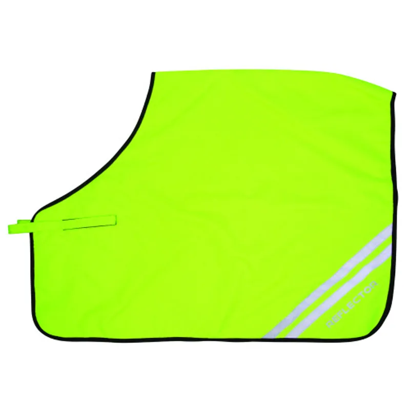Hy Equestrian Reflector Quarter Mesh Exercise Sheet in Yellow-2
