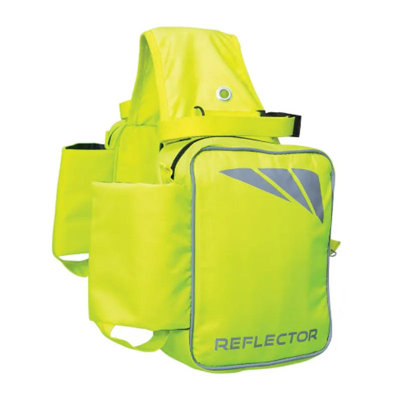 Hy Equestrian Reflector Saddle Pannier in Yellow