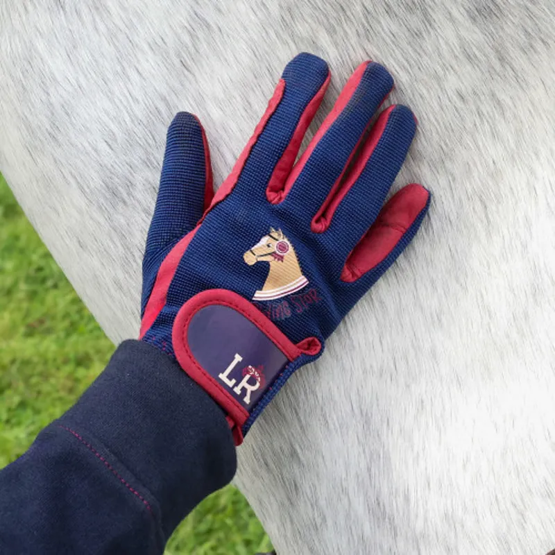 Little Rider Riding Star Riding Gloves Kids in Navy - WEB EXCLUSIVE-2