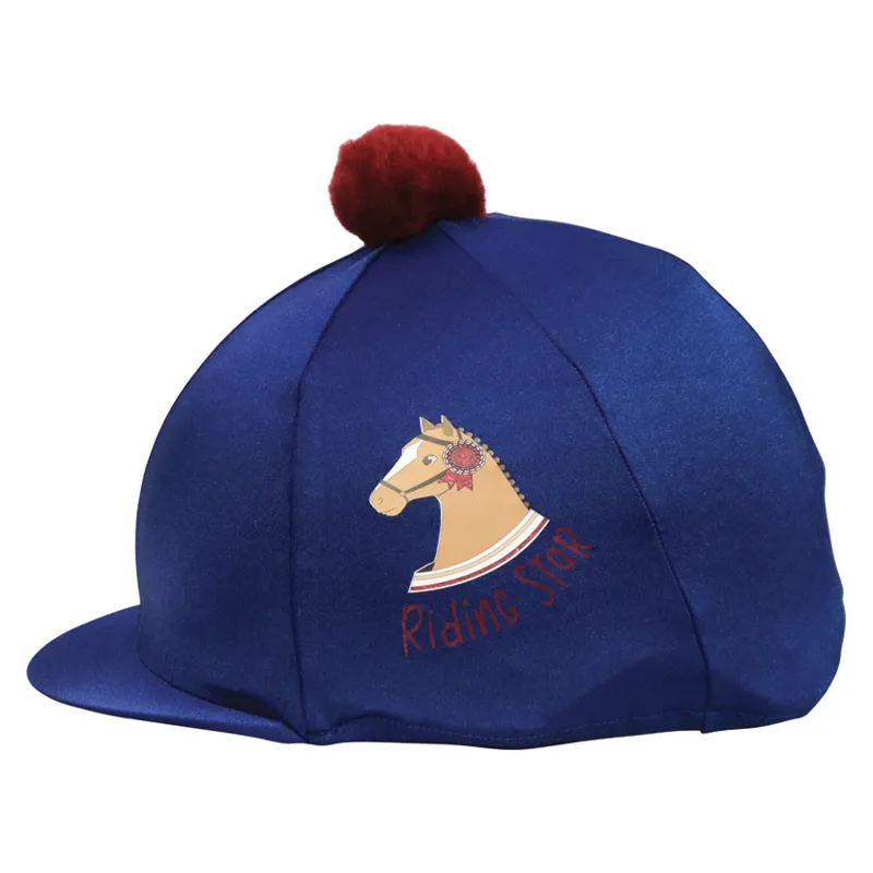 Little Rider Riding Star Hat Cover in Navy