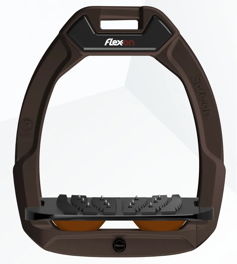 Flex-On Safe-On Stirrups Inclined in Brown/Black/Brown