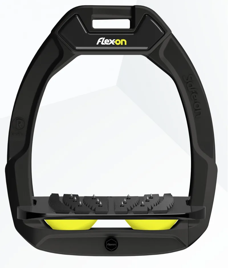 Flex-On Safe-On Stirrups Inclined in Black/Black/Yellow