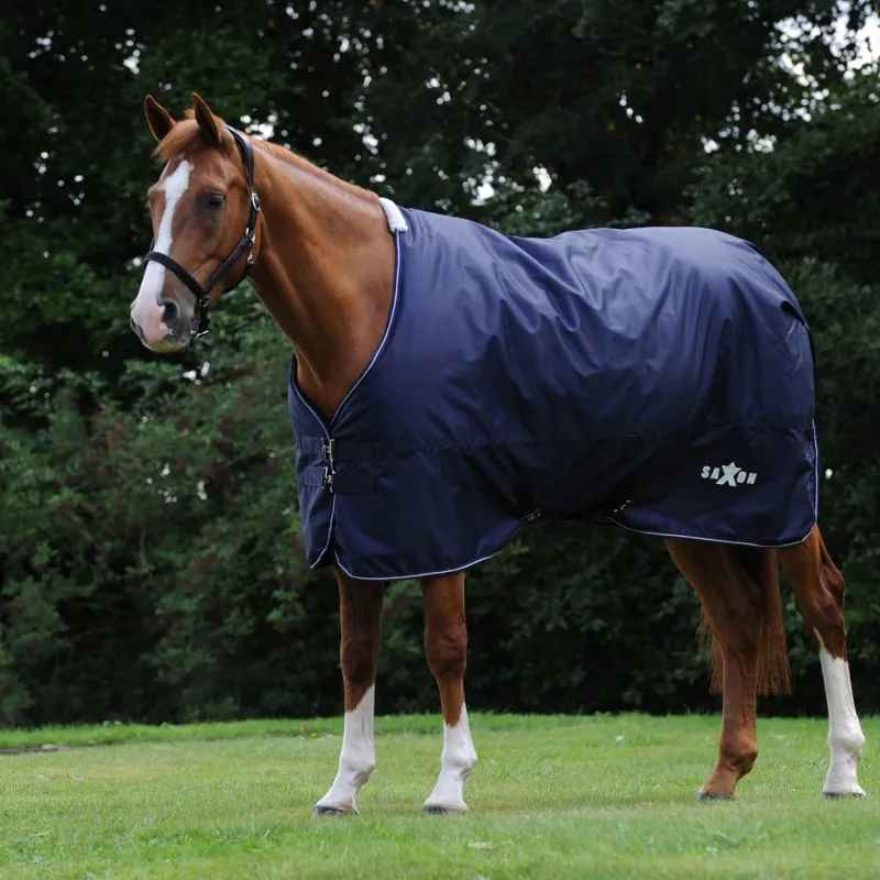 Saxon Defiant Lightweight Turnout Rug in Navy